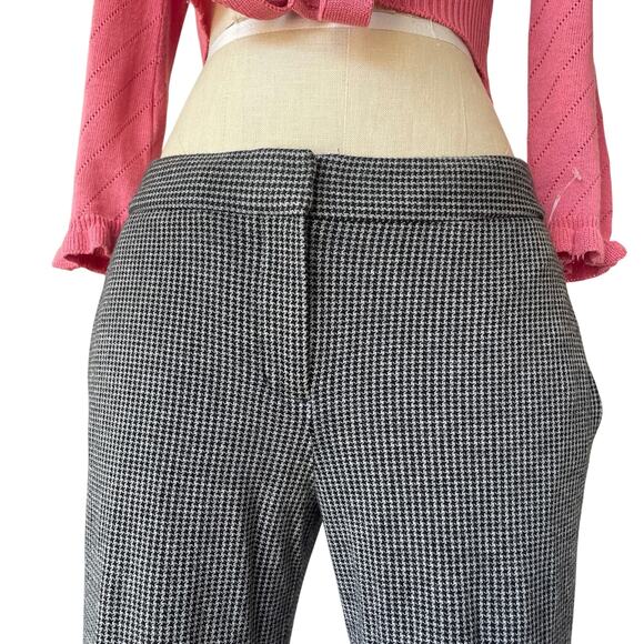 Theory Pants women's size 4 Slim Crop Trouser Houndstooth Plaid corporate Office - Picture 2 of 7